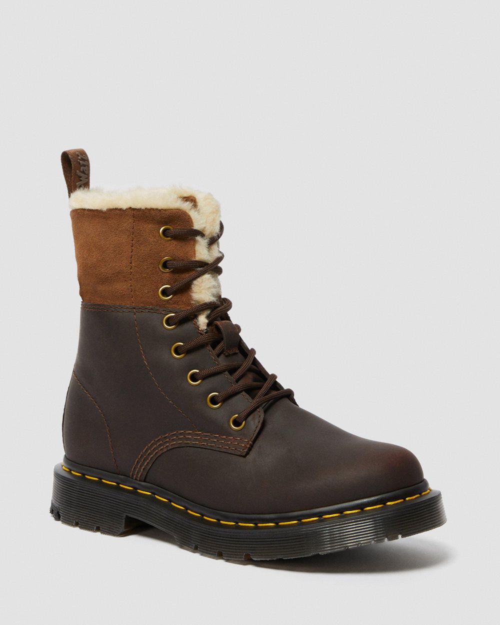 Dr Martens 1460 Dm'S Wintergrip Faux Fur Lined Zimné Topánky Damske ( Tmavo Hnede ) SK 170-QZVLSK